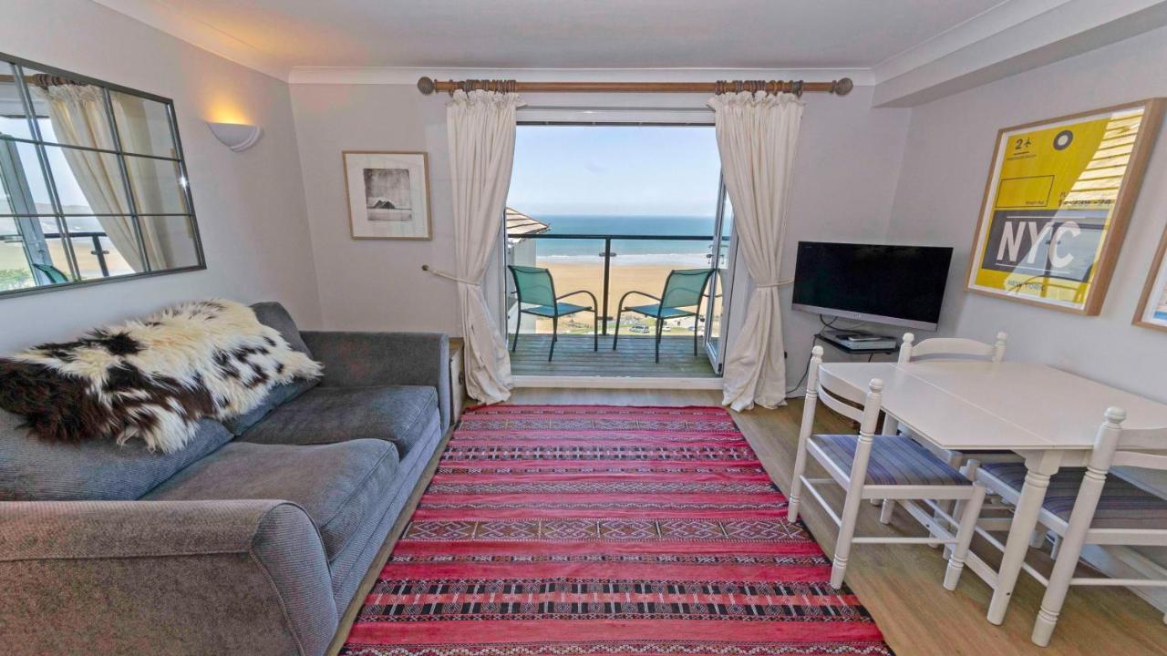 Ferienwohnung Clifton Court Apt 23 With Seaviews & Heated Pool Croyde Exterior foto